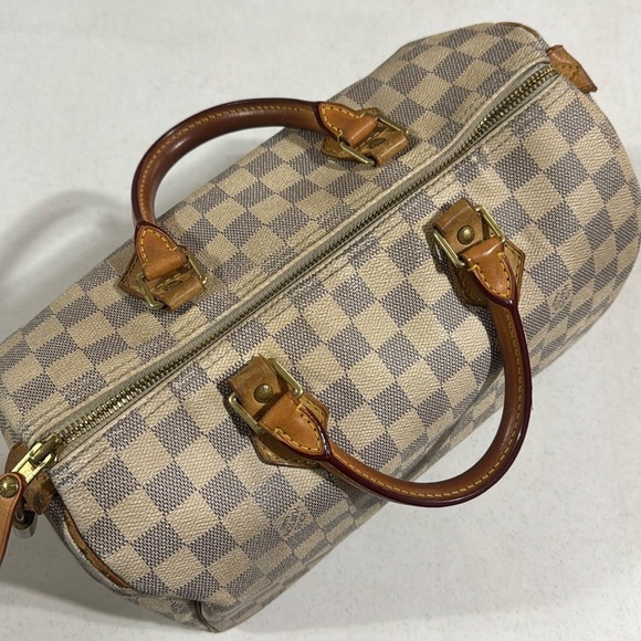 Louis Vuitton Speedy 30 Damier Azur Authentic With Key and Lock 316 - Picture 4 of 15